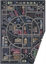 Narma Ülejõe fekete kétoldalas gyerekszőnyeg, 160 x 230 cm - Narma