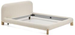 Kave Home Bézs kárpitozott franciaágy ágyrács nélkül 180x200 cm Odina - Kave Home