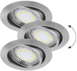 Rábalux Lite szatin króm LED beépíthető lámpa szett (RAB-1166) LED+GU10 1 izzós IP40