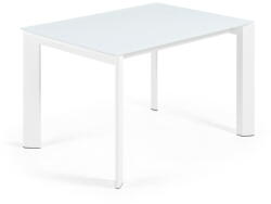Kave Home Bővíthető étkezőasztal üveg asztallappal, hosszabbító asztallappal 80x120 cm Axis - Kave Home