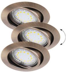 Rábalux Lite bronz LED beépíthető lámpa szett (RAB-1051) LED+GU10 1 izzós IP40