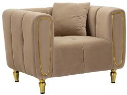 Mauro Ferretti Szürkésbarna bársony fotel Alma - Mauro Ferretti