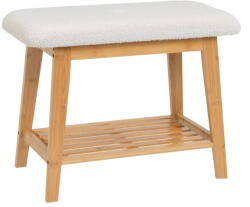 Casa Selección Fehér-natúr színű pad - Casa Selección - bonami - 29 657 Ft