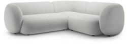 Micadoni Világosszürke bársony sarokkanapé (jobb oldali-L alakú) Kate - Micadoni