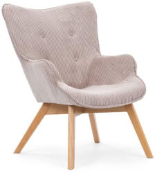 Ropez Világos rózsaszín kordbársony fotel Niko - Ropez