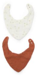 Kave Home Krémszínű-terrakotta színű pamut nyálfogó készlet 2 db-os Olna - Kave Home