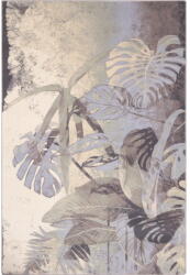 Agnella Szürke-krémszínű gyapjú szőnyeg 200x300 cm Plants - Agnella