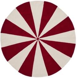 Kave Home Piros-fehér pamutkeverék gyerek szőnyeg ø100 cm Wirla - Kave Home