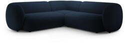Micadoni Kék bársony sarokkanapé Kate - Micadoni
