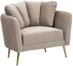 Mauro Ferretti Szürkésbarna bársony fotel Kiev - Mauro Ferretti