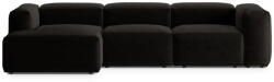 Cosmopolitan Design Fekete sarokkanapé (bal oldali-heverő résszel) Bergamo - Cosmopolitan Design - bonami - 815 992 Ft