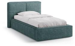Micadoni Türkiz kárpitozott ágyneműtartós egyszemélyes ágy ágyráccsal 90x200 cm Darren - Micadoni