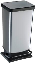 Rotho Ezüstszínű műanyag pedálos szemetes 40 l Paso - Rotho