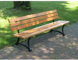 ROJAPLAST Natúr színű tömörfa kerti pad - Rojaplast