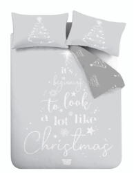 Catherine Lansfield Szürke egyszemélyes ágyneműhuzat 135x200 cm A Lot Like Christmas - Catherine Lansfield