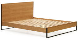Kave Home Natúr színű franciaágy ágyráccsal 160x200 cm Taiana - Kave Home