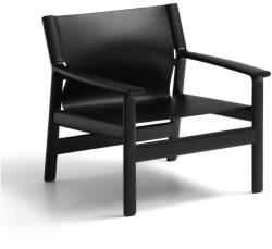 Kave Home Fekete bőr fotel Jan - Kave Home