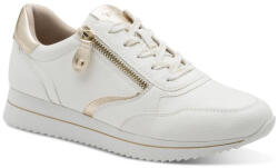 Jana női sportos sneaker fűzős cipzáras félcipő fehér-arany mix 23774-43-196 07733