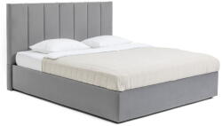 Bonami Szürke kárpitozott ágyneműtartós franciaágy ágyráccsal 180x200 cm Thessa Bold Line - Bonami Selection