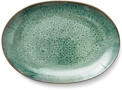 Bitz Zöld-fekete szervírozó kőedény tányér Gastro Green/Black - Bitz