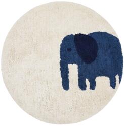 Kave Home Elefántcsont színű mosható-kézi szövésű pamut gyerek szőnyeg ø100 cm Tandani - Kave Home