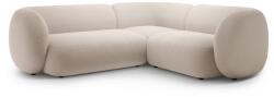Micadoni Bézs bársony sarokkanapé (jobb oldali-L alakú) Kate - Micadoni
