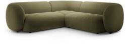 Micadoni Zöld bársony sarokkanapé Kate - Micadoni