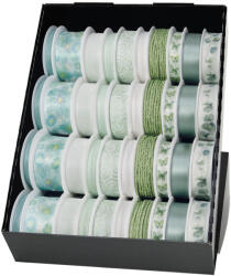  Goldina szalag, fehér, zöld, pillangós, 10-féle (6) (Z696)