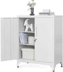  Komód 80x40x90 cm, fém, fehér, AUS-E1113 WT (artAUS-E1113-WT)