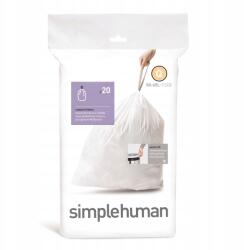 simplehuman - Fehér Szemeteszsákok 20 Db Méret Q 50-65L (CW0176)