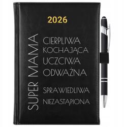  Naptár Fekete 2026 Határidőnapló Ajándék Anyukának Türelmes Tolltartó (KALENDARZ TWOJE DZIEŁO DŁUGOPIS)
