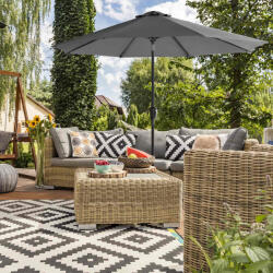 SONGMICS Premium 290 cm Kerti Napernyő Szürke UPF50+ Dönthető (EUZ-GPU30GYV1) - platinashop