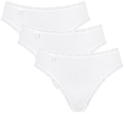 Sloggi Cotton Lace Tai 3pack klasszikus bugyik, fehér, M