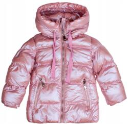 F-26 Púderrózsaszín steppelt meleg holo kabát 4 98/104 (YF-2159B)