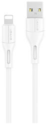 USAMS U68 Lightning 2A Gyors Töltő kábel 1m fehér SJ500USB02 (US-SJ500) (SJ500USB02)