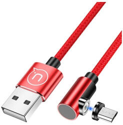 USAMS U54 mágneses ferde kábel 1m microUSB piros SJ446USB02 (US-SJ446) (SJ446USB02)