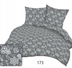 Karo Ágyneműhuzat garnitúra 160x200 szürke grafit fehér virágos pamut Max (2351096)