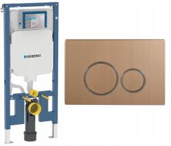  WC-ülőke szett Geberit Slim 8 cm UP720 Dopio gomb arany (111.796.00.1+dopiozł)