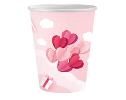 Godan Love Is In The Air Pink papír pohár 6 db-os 250 ml (MLG165715)
