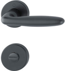 HOPPE Verona Rozettás Kilincsgarnitúra 37-47 mm Fekete Matt Wc (SCH-102204635)