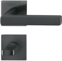 HOPPE DALLAS laposrozettás kilincsgarnitúra fekete matt WC (SCH-102204257)