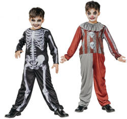 GoDan Csontváz és Bohóc Skeleton kifordítható jelmez 120/130 cm (MLG407102)