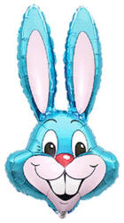 Godan Blue Rabbit, Kék Nyuszifej fólia lufi 36 cm (MLG964836)