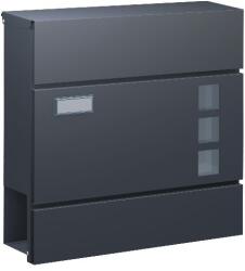 BASI BK 380M modern újságtartós postaláda (antracit)