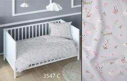 Karo Pamut ágyneműhuzat 160x200 nyuszi szürke rózsaszín gyerek cipzáras (2359077)