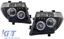 KITT Lightning Angel Eyes fényszórók Nissan Navara D40 (2004-2009) Pathfinder R51 (2005-2008) króm (HLNINC)