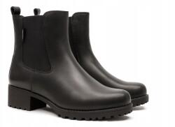 VENEZIA 25-02 női bakancs méret 38 bőr fekete bebújós (Venezia-25-02)