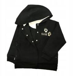 Ewa Collection Tiger cipzáras pulóver, fekete 98