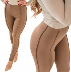 Miego Bézs női lábszármelegítő leggings bélelt derékrésszel XL/XXL