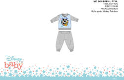 Global Licence Srl Disney Mickey egér baba pizsama - jersey pamut pizsama - szürke - 86 (evMIC1428_szu_86)